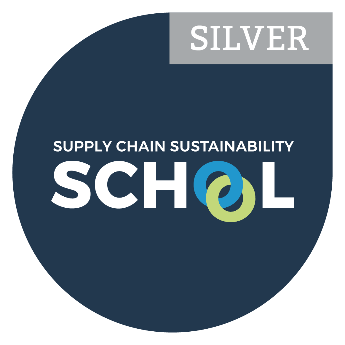Sustainability school logo silver